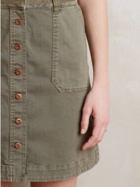 ANTHROPOLOGIE Pilcro Button A-line Front Skirt - size 12